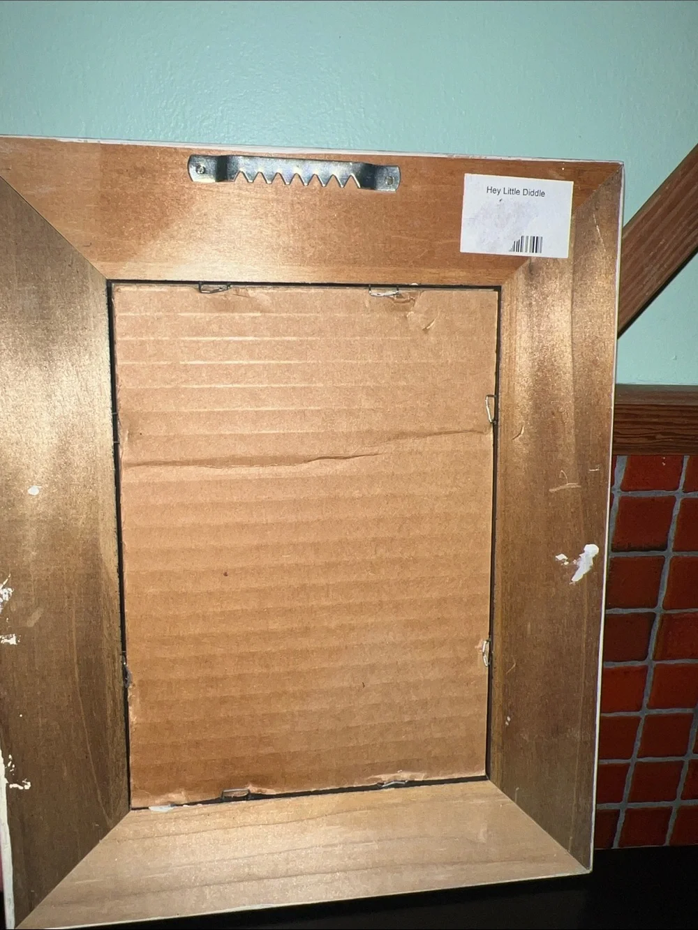 Hey Little Diddle Rustic Cream Wood 5 x 7 Picture Frame
